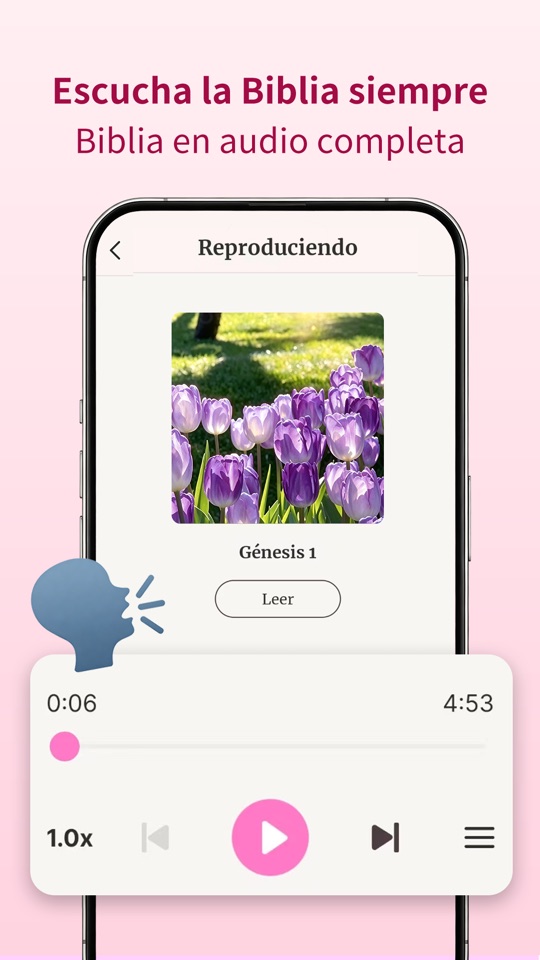 Reproductor de la Biblia en audio para escuchar las Escrituras