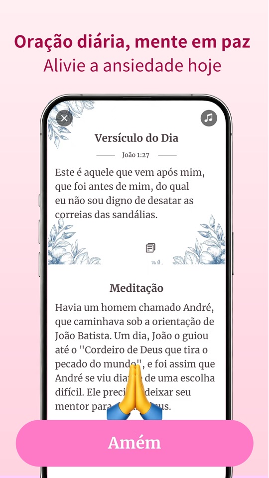 Tela de oração diária e meditação bíblica